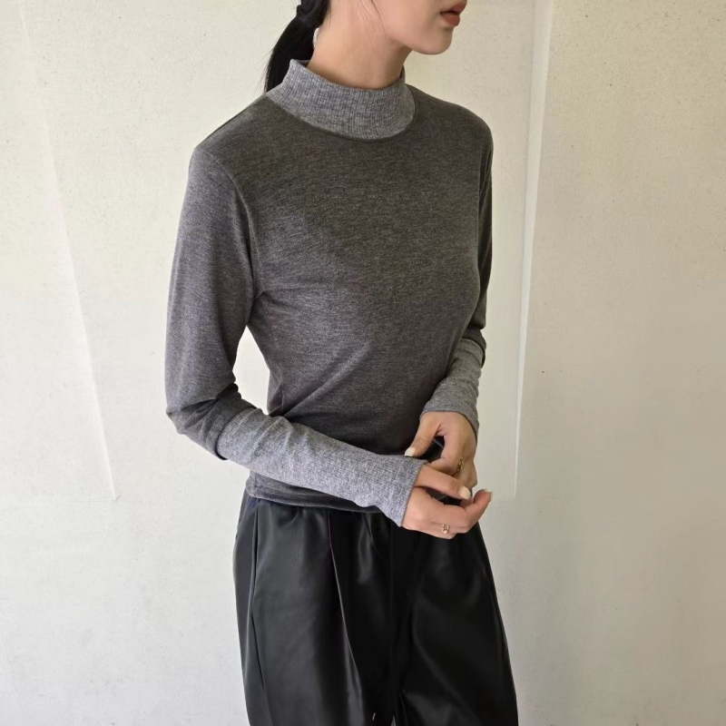 韓 假兩件式配色上衣 3色