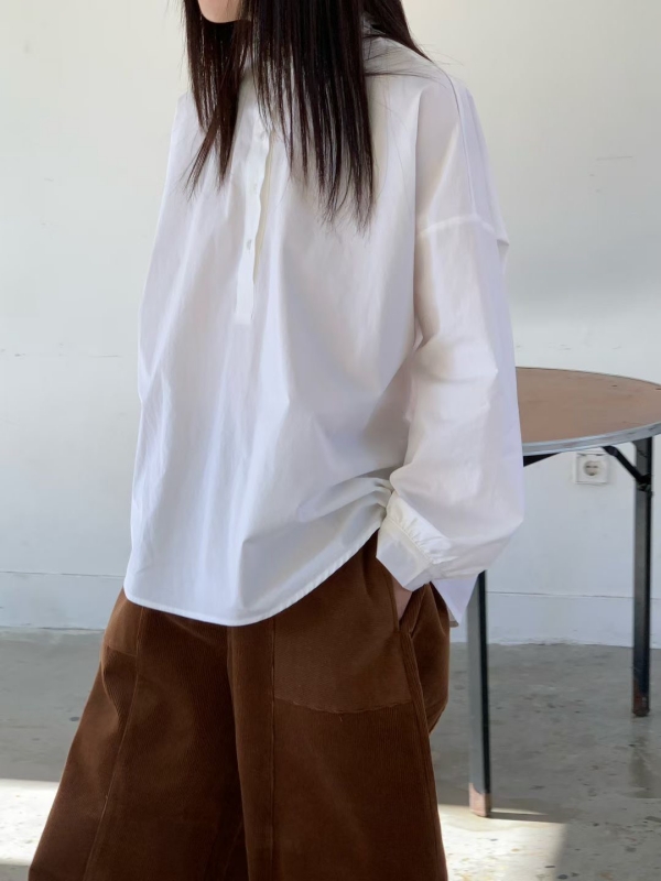 韓 皺皺小領上衣 3色