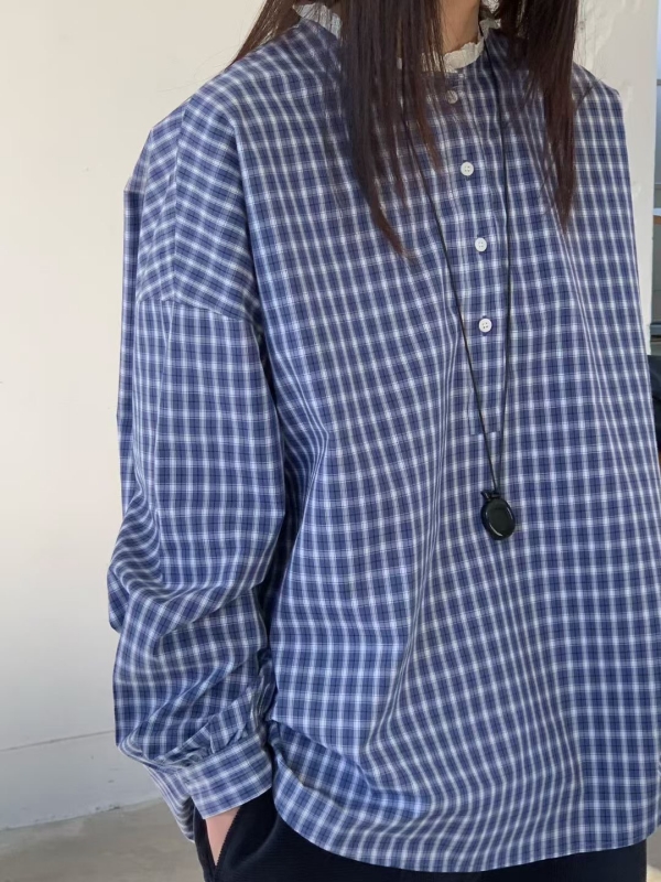 韓 皺皺小領上衣 3色