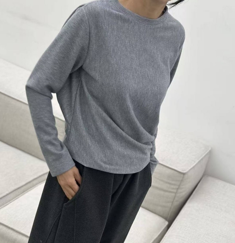 韓 前抓褶造型上衣 4色 size