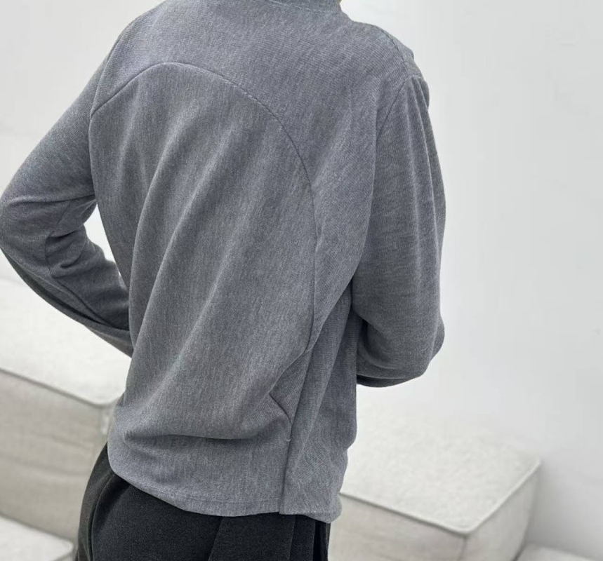 韓 前抓褶造型上衣 4色 size