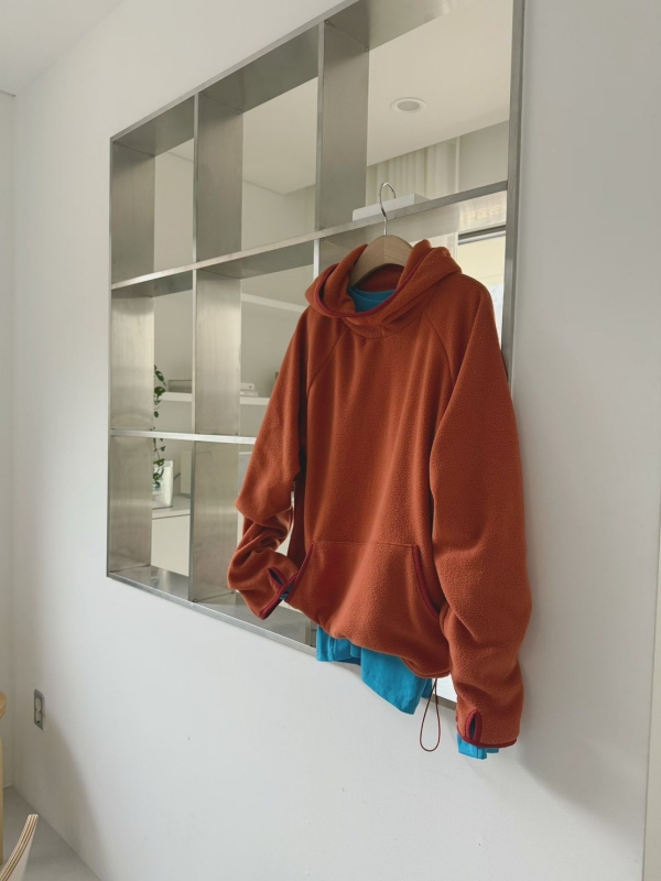 韓 滾邊配色連帽上衣 3色 size