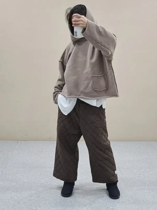 韓 單口袋連帽上衣 3色