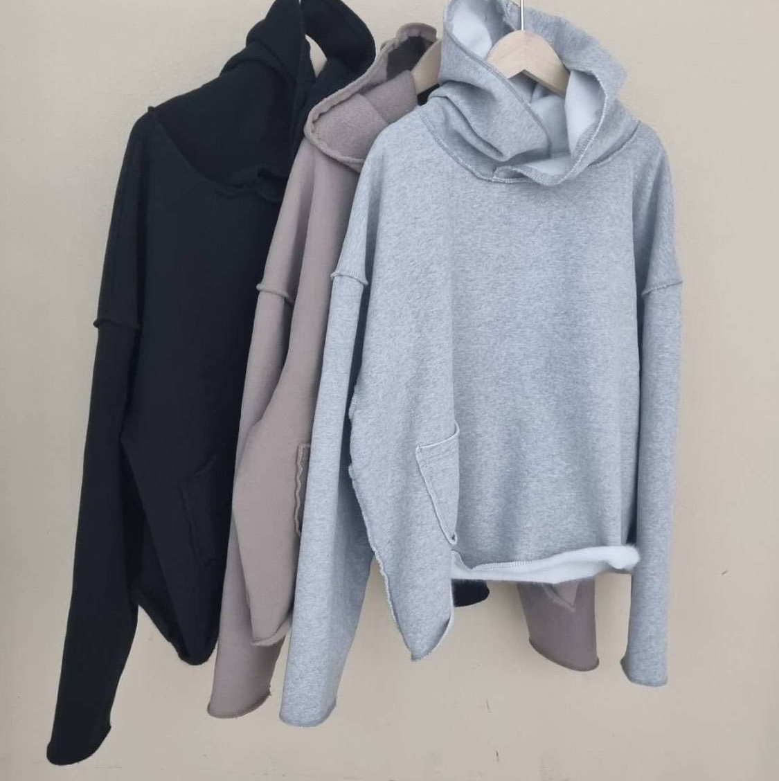 韓 單口袋連帽上衣 3色