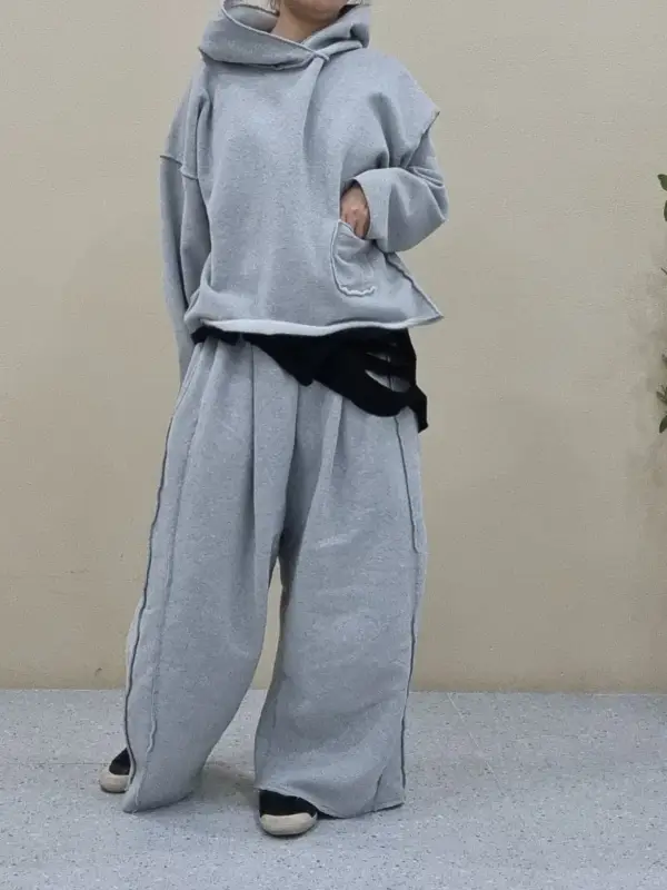 韓 單口袋連帽上衣 3色