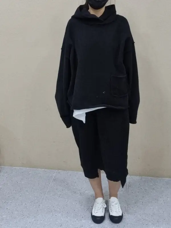 韓 單口袋連帽上衣 3色