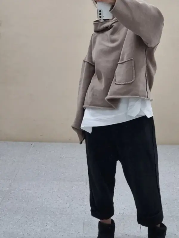 韓 單口袋連帽上衣 3色