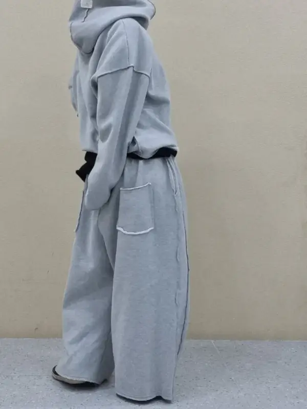 韓 單口袋連帽上衣 3色