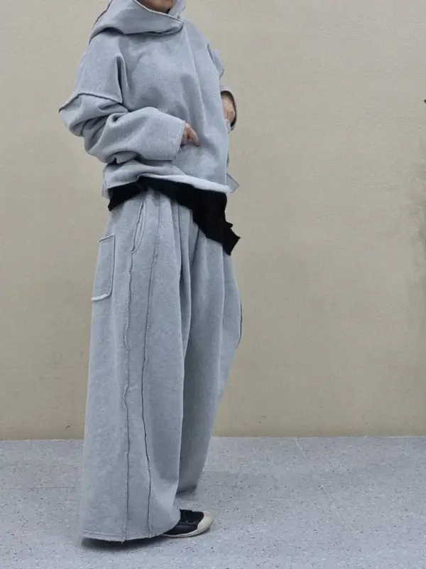 韓 單口袋連帽上衣 3色