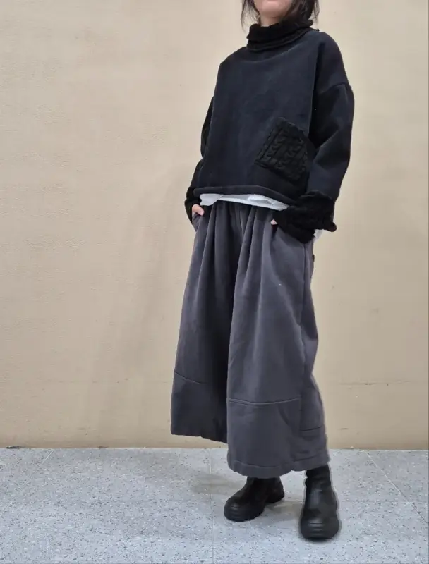 韓 麻花領口袋上衣 4色