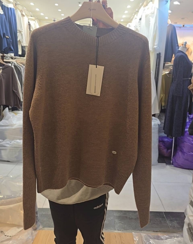 韓 小圓牌素色上衣 4色 size