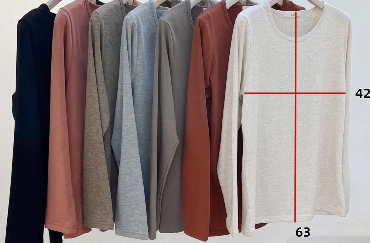 韓 圓領磨毛上衣 14色 size