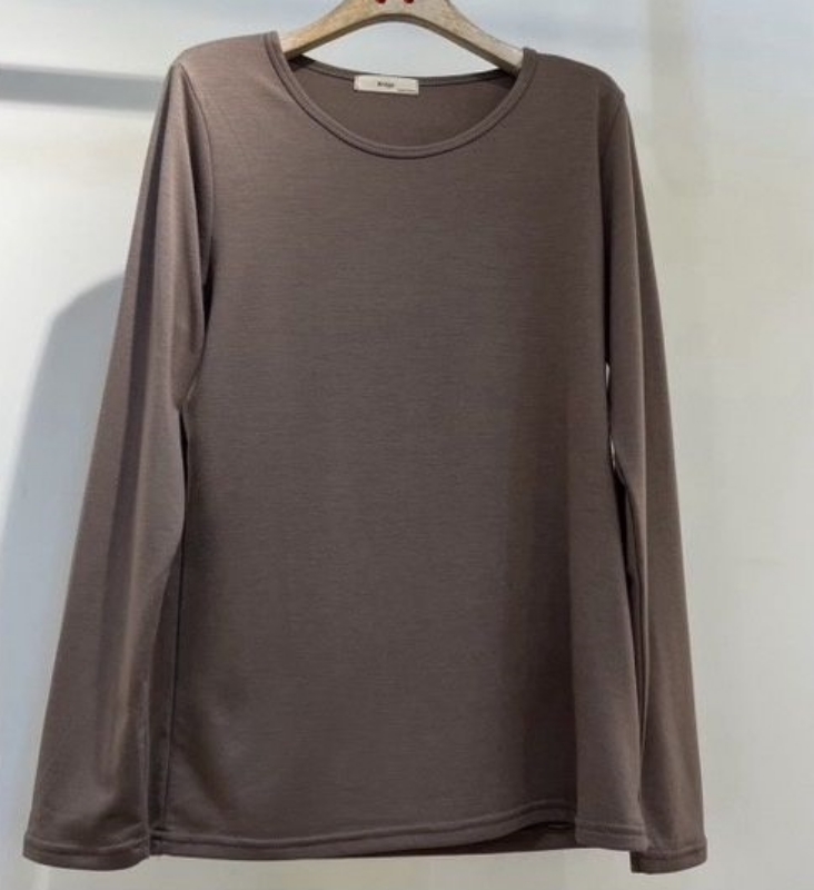 韓 圓領磨毛上衣 14色 size