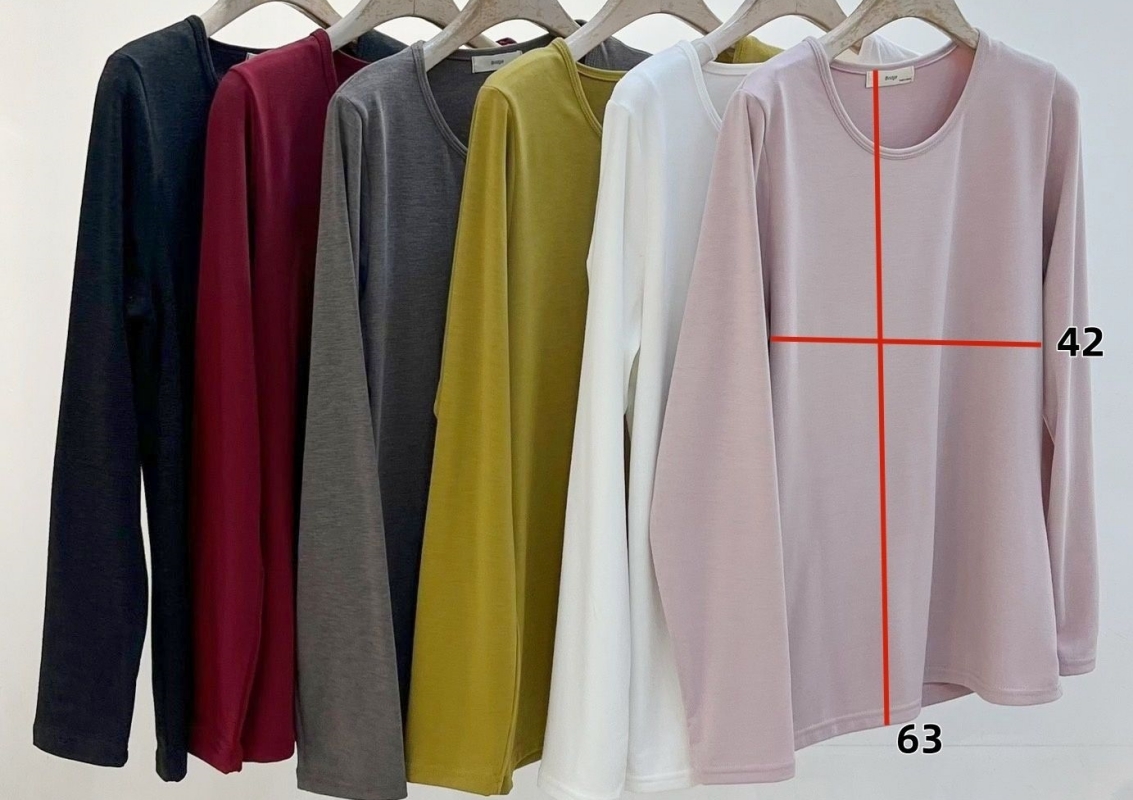 韓 圓領磨毛上衣 14色 size