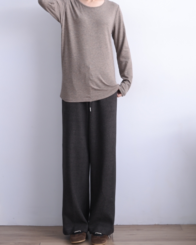 韓 圓領磨毛上衣 14色 size