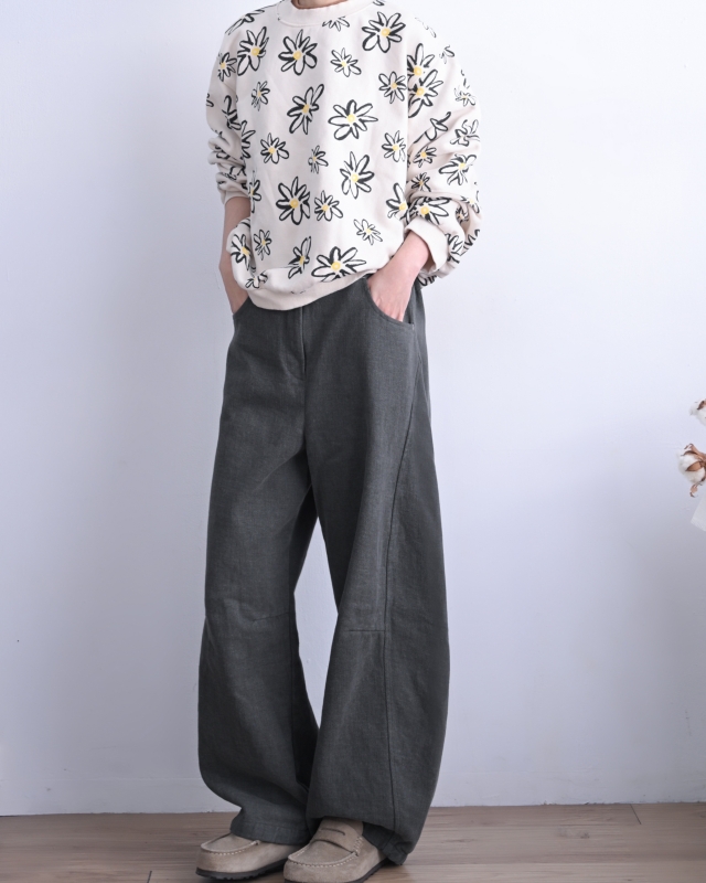 韓 線花上衣 2色 size