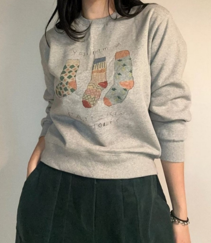 韓 三隻襪子上衣 2色 size