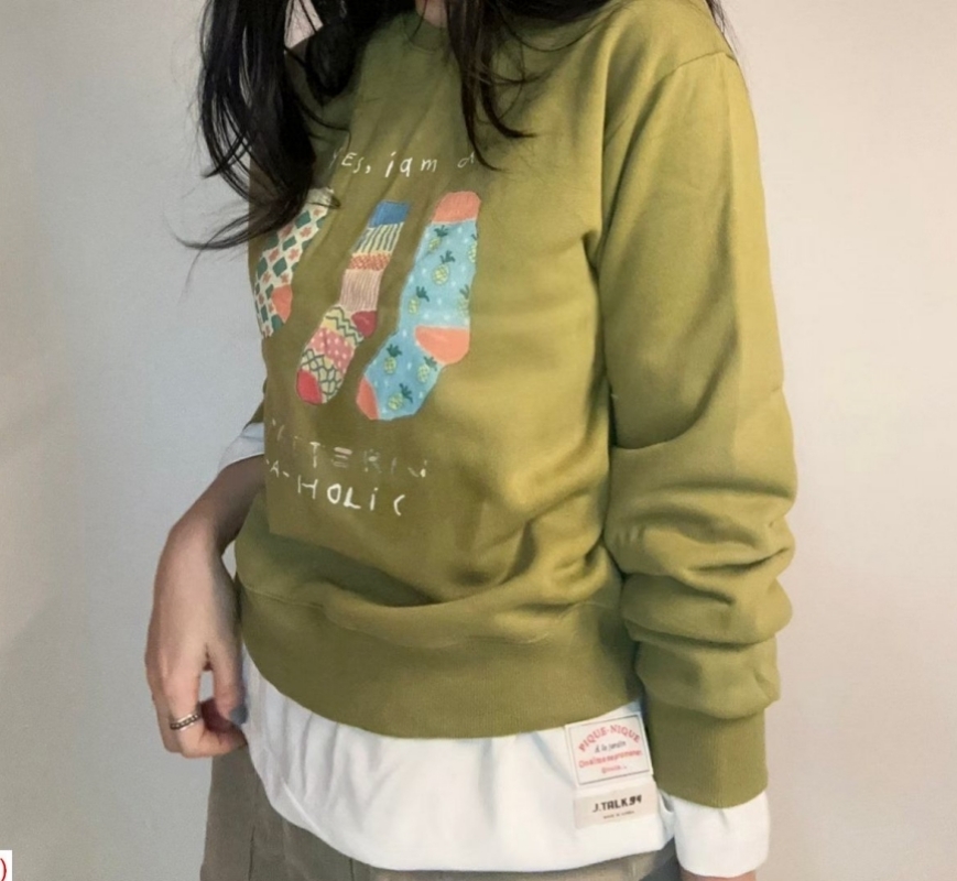 韓 三隻襪子上衣 2色 size