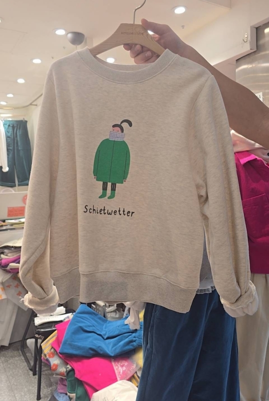 韓 穿大衣女孩上衣 2色 size