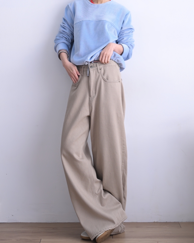 韓 下綁帶條絨上衣 2色 size