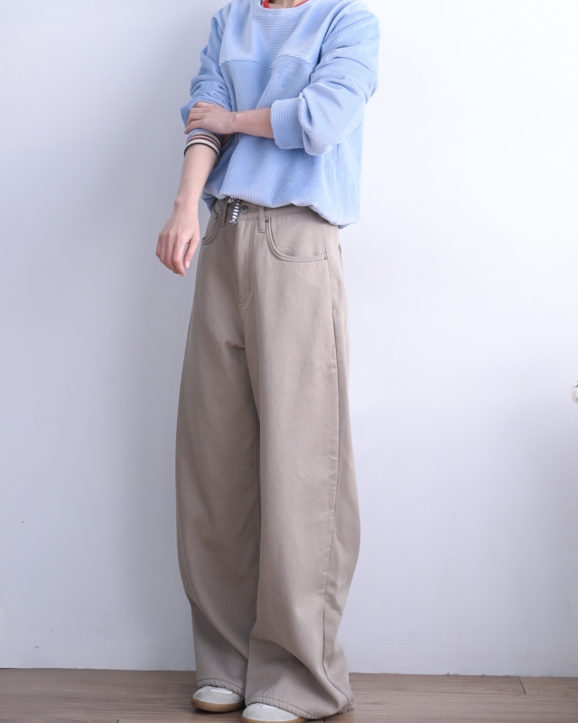 韓 下綁帶條絨上衣 2色 size