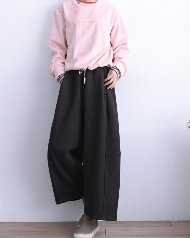 韓 下綁帶條絨上衣 2色 size