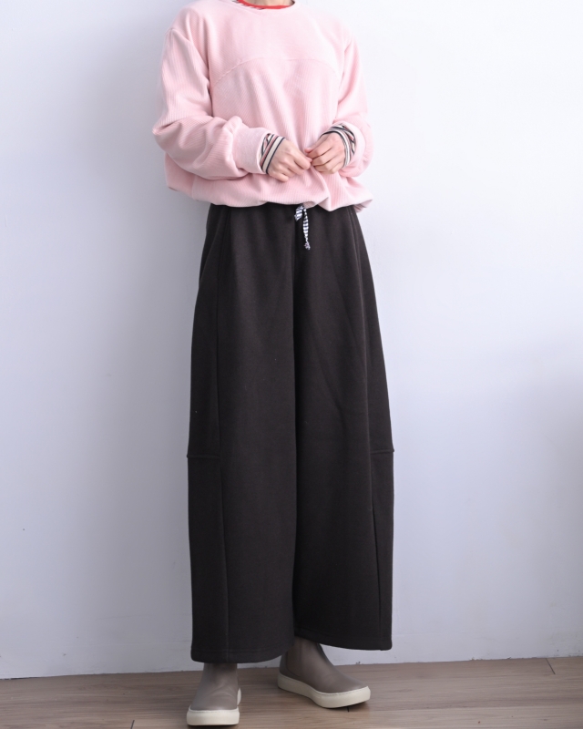 韓 下綁帶條絨上衣 2色 size