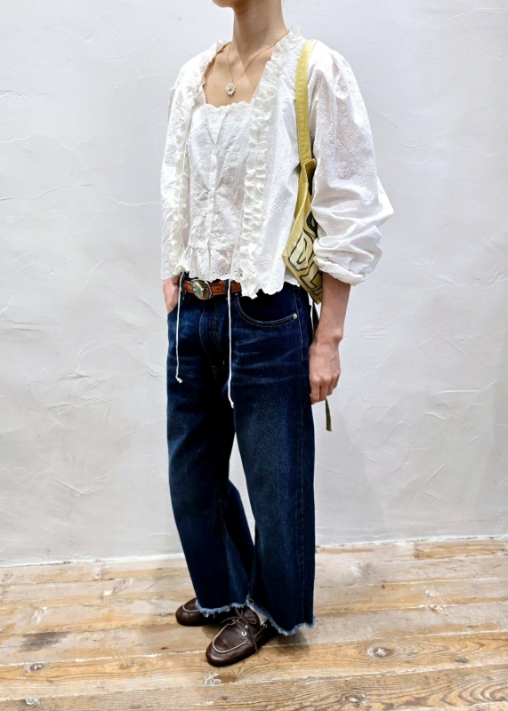 韓 假兩件式捲捲領上衣 2色