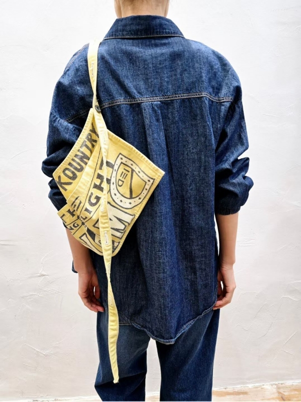 韓 袖縮口牛仔襯衫