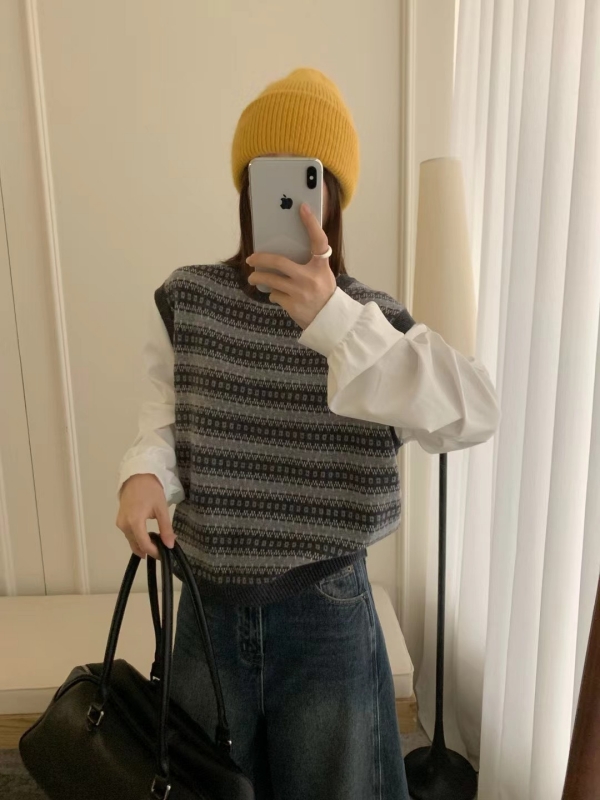 韓 假兩件式上衣 2色