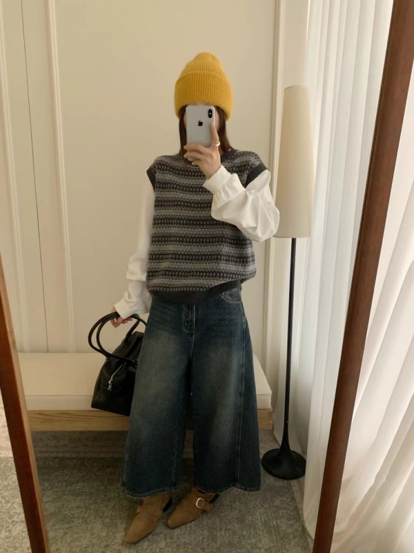 韓 假兩件式上衣 2色