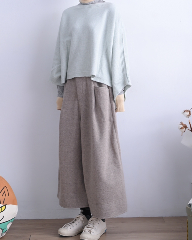 韓 斗篷式一字領上衣 3色 size