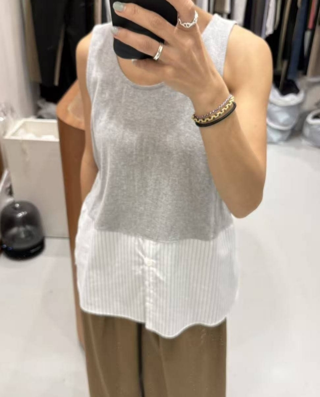韓 下扣背心 4色