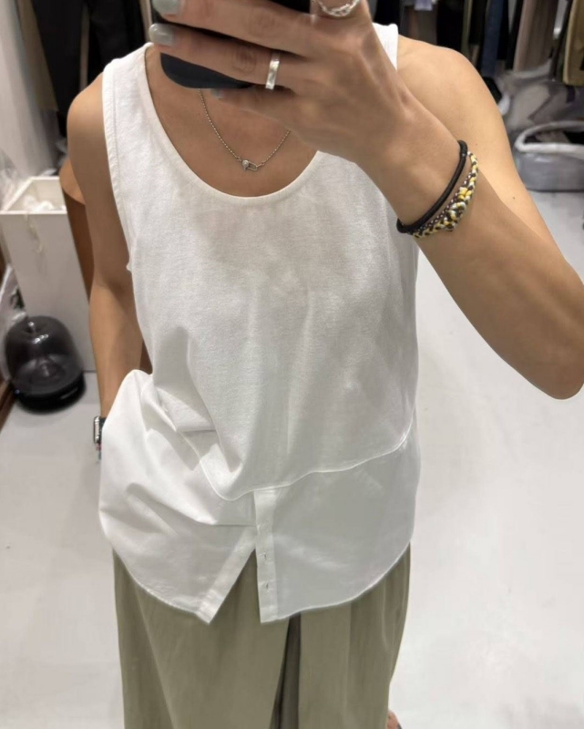 韓 下扣背心 4色
