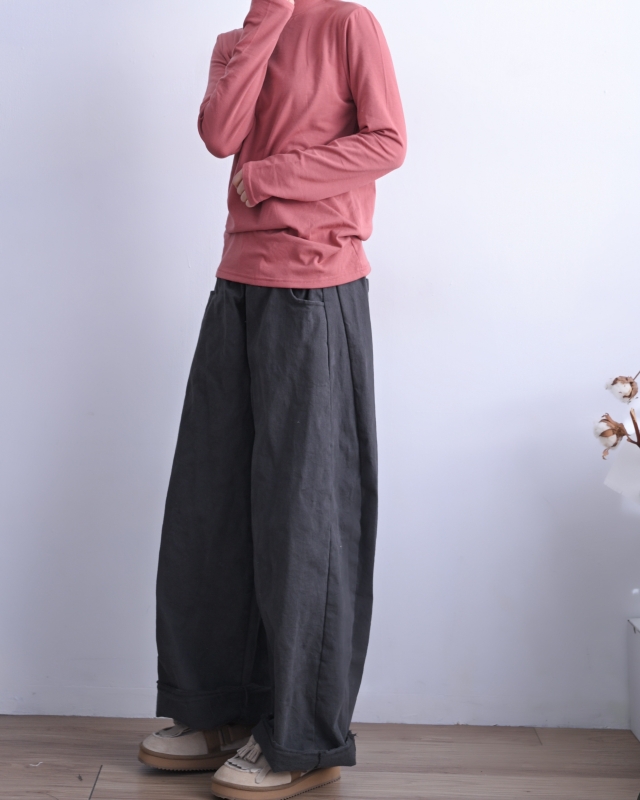 韓 小高領磨毛上衣 16色 size