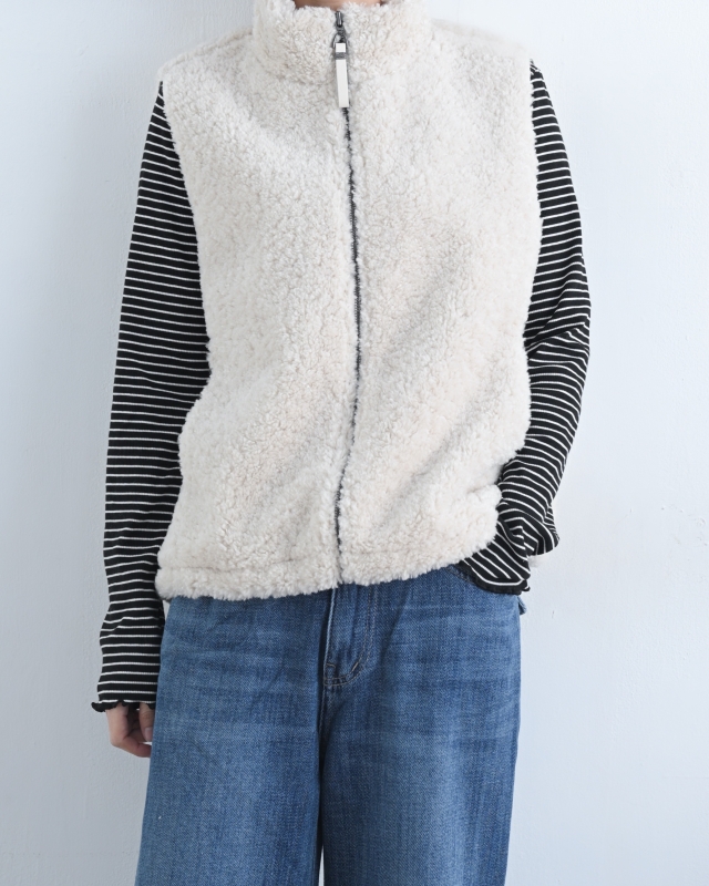 韓 小立領短毛背心 2色 size