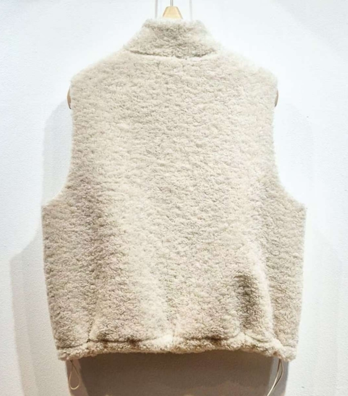 韓 小立領短毛背心 2色 size