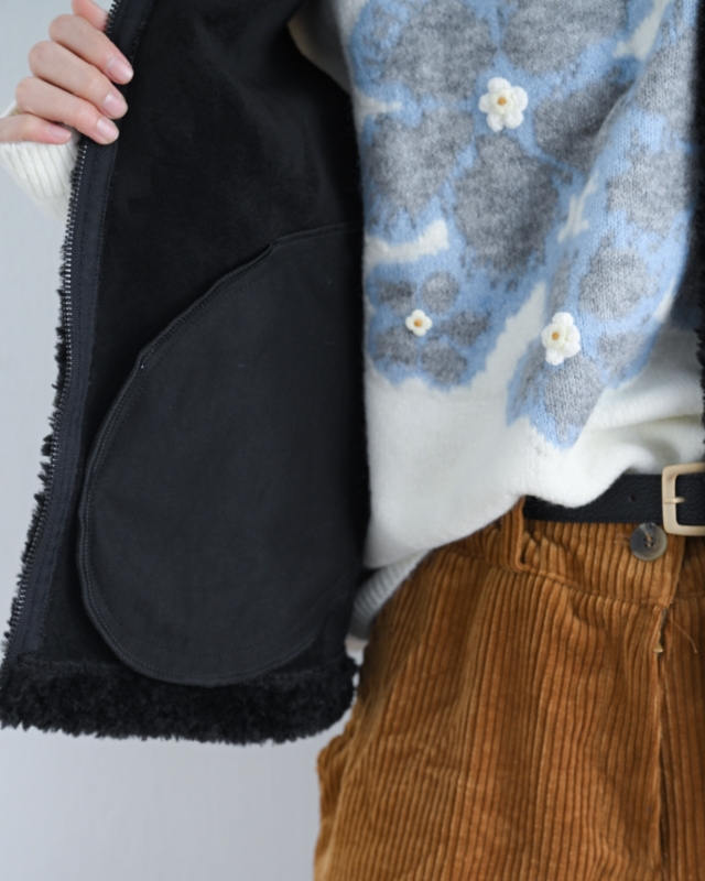 韓 小立領短毛背心 2色 size