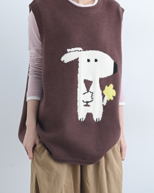 韓 寬鬆版動物背心 4色 size