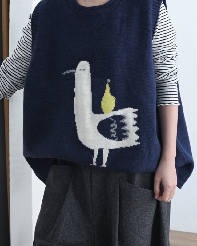 韓 寬鬆版動物背心 4色 size