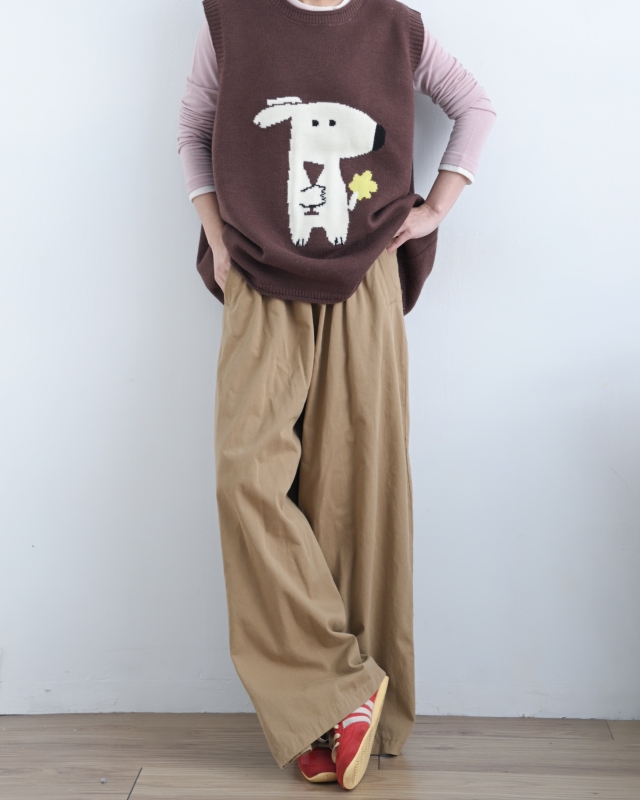 韓 寬鬆版動物背心 4色 size