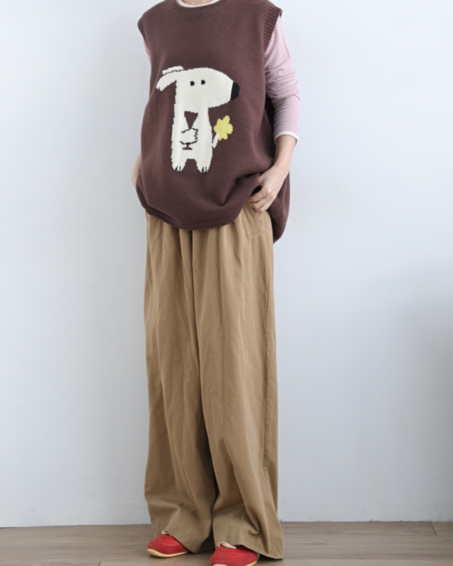 韓 寬鬆版動物背心 4色 size