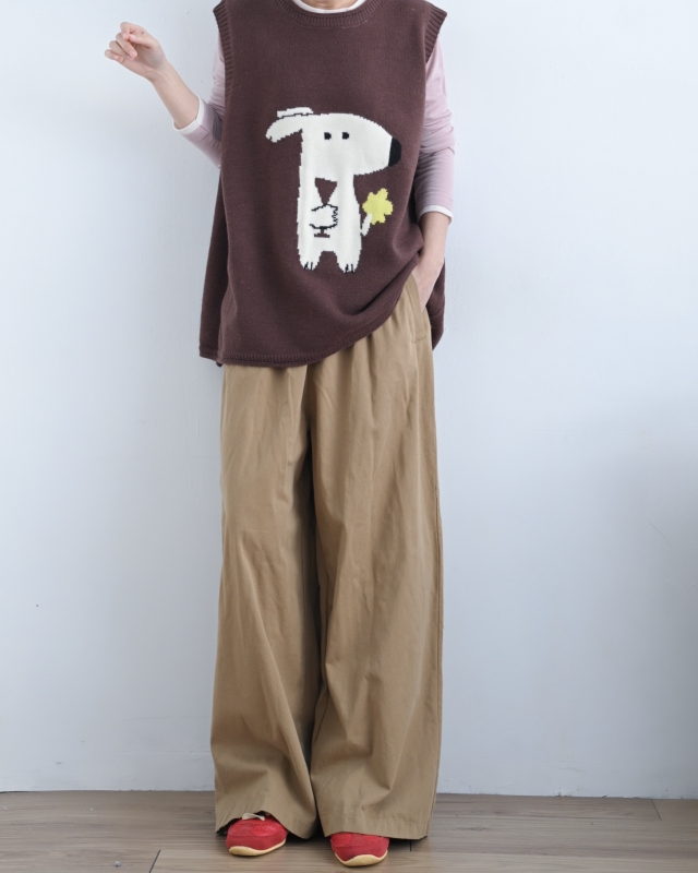 韓 寬鬆版動物背心 4色 size