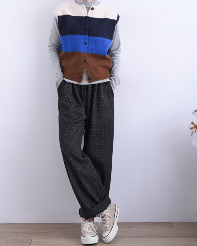 韓 大色塊配色背心 2色 size