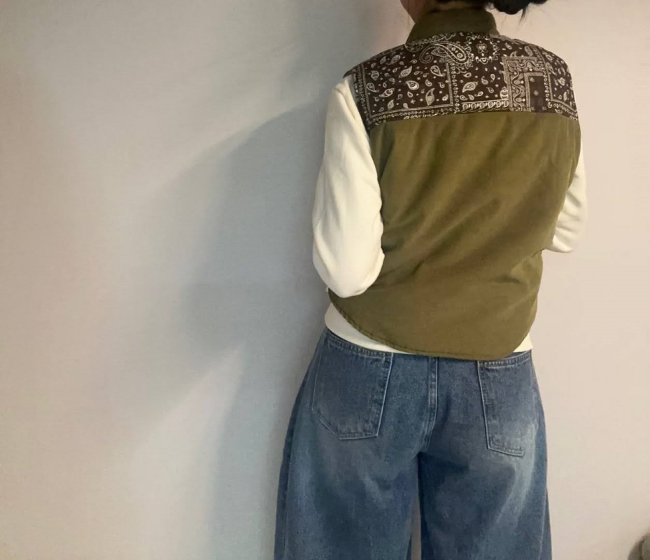 韓 拼布風背心 2色