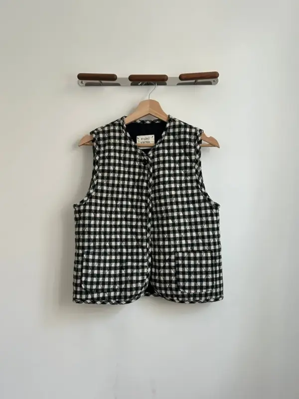 韓 小格文背心 3色 size