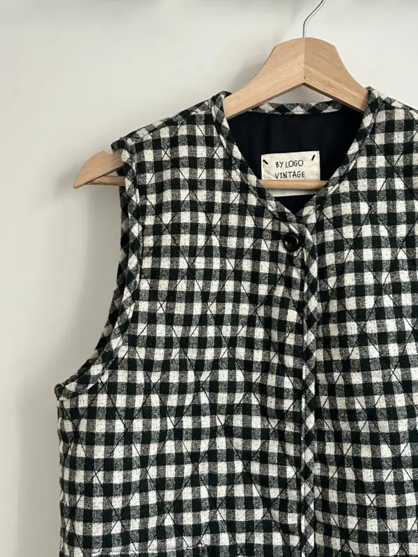 韓 小格文背心 3色 size