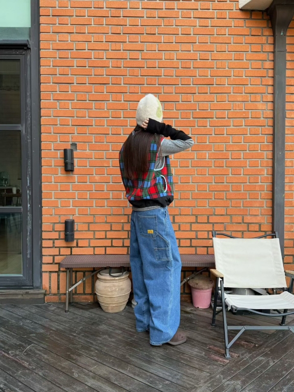 韓 格文小立領背心