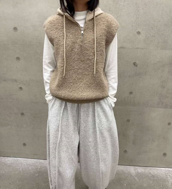 韓 拉鍊連帽背心 3色