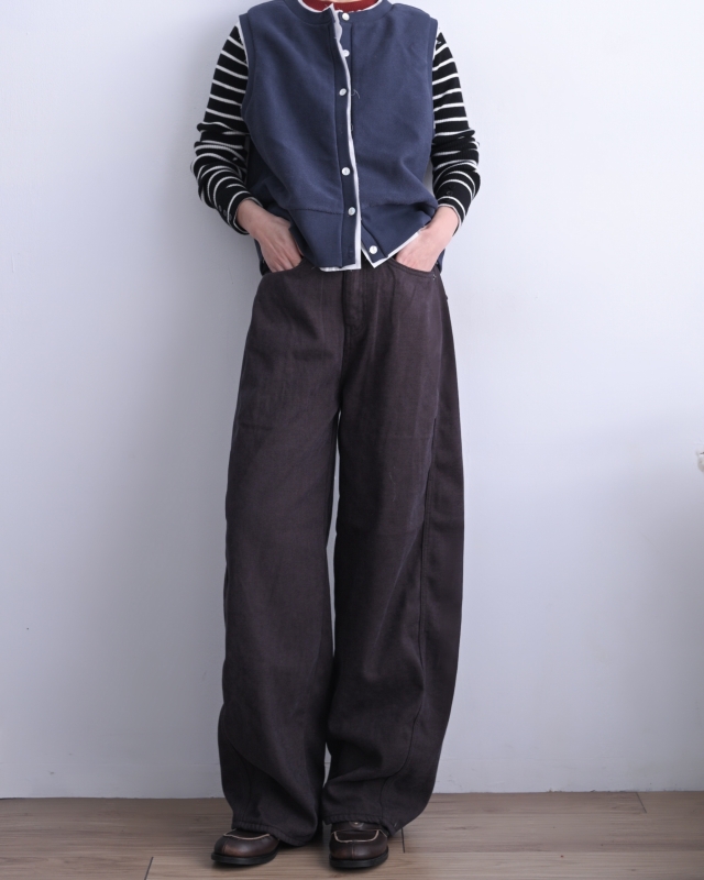 韓 假兩件式不收邊背心 3色 size